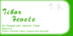 tibor hevele business card